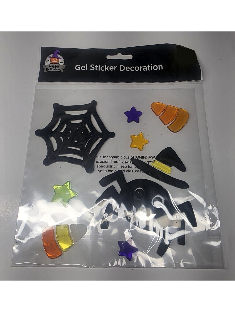 Halloween Window Gel Sticker Decorations Spider Holiday Decor New Sealed